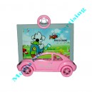 Rama foto 10x15 cu suport pix masina roz